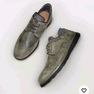 🔥New Martin Dingman Countryaire Oxford 11 M Earth Suede Leather Wingtip Shoes